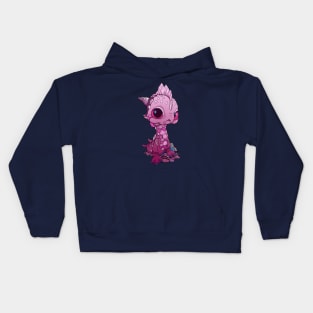 Wee Pink Baby Sea Monster Kids Hoodie